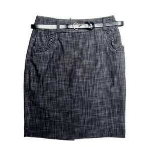 Pencil Skirt with Pockets and Belt
